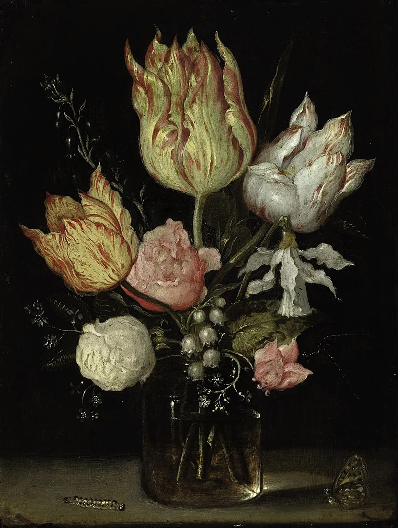 Natura morta con fiori in un vaso di vetro - Rijksmuseum